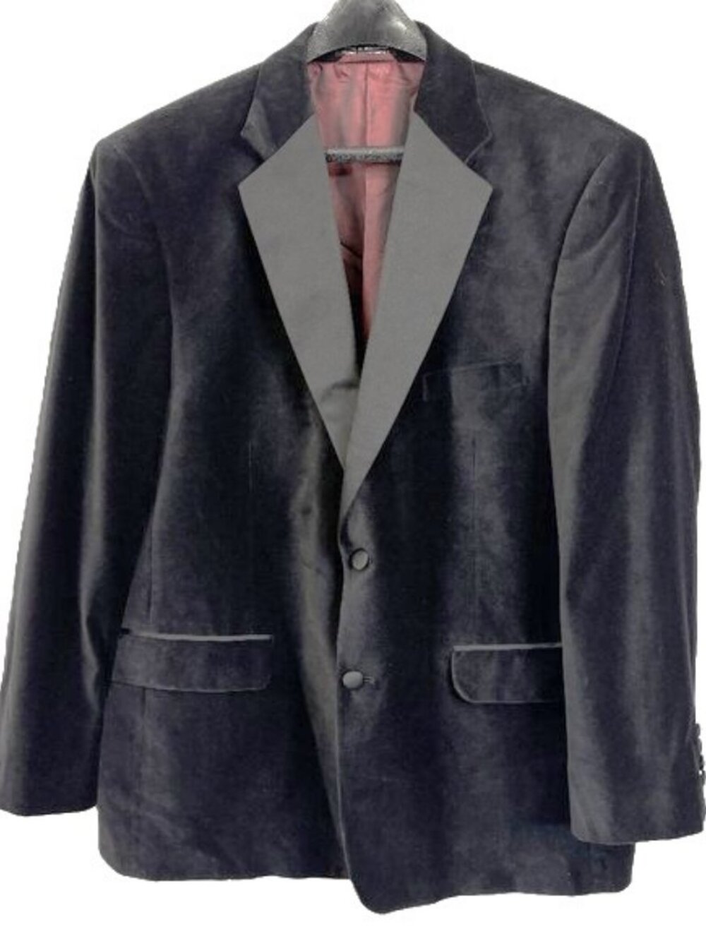 Stafford Velveteen Blk Tux Prom Formal Jacket Vtg Authentic 90’s Sz 46R